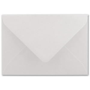 50x kleine Umschläge in Naturweiß DIN C7 8,1 x 11,4 cm mit Spitzklappe und Nassklebung in 110 g/m² - kleiner blanko Mini-Umschlag