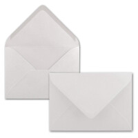 300x kleine Umschläge in Naturweiß DIN C7 8,1 x 11,4 cm mit Spitzklappe und Nassklebung in 110 g/m² - kleiner blanko Mini-Umschlag