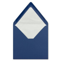 200x Briefumschläge Quadratisch 16 x 16 cm Dunkelblau (Blau) - Umschläge mit weißem Seidenfutter - Kuverts ohne Fenster & mit Nassklebung - Für Einladungskarten zu Hochzeit und Geburtstag
