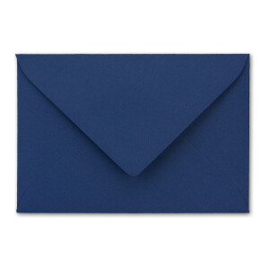 Kuverts Nachtblau - 200 Stück - Brief-Umschläge DIN C6 - 114 x 162 mm - 11,4 x 16,2 cm - Naßklebung - matte Oberfläche & Gold-Metallic Fütterung - ohne Fenster - für Einladungen