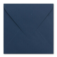 Quadratische Umschläge 25 Stück Nachtblau sehr Stabil 90 g/m² - 140x140 mm (14,0x14,0 cm) Nassklebung mit spitze Klappe FarbenFroh NEUSER