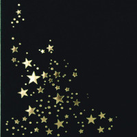75x Weihnachts-Briefumschläge - DIN C5 - mit Gold-Metallic geprägtem Sternenregen, festlich matter Umschlag in Schwarz - Nassklebung, 110 g/m² - 154 x 220 mm - Marke: GUSTAV NEUSER