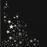 15x Weihnachts-Briefumschläge - DIN C5 - mit Silber-Metallic geprägtem Sternenregen, festlich matter Umschlag in Schwarz - Nassklebung, 110 g/m² - 154 x 220 mm - Marke: GUSTAV NEUSER