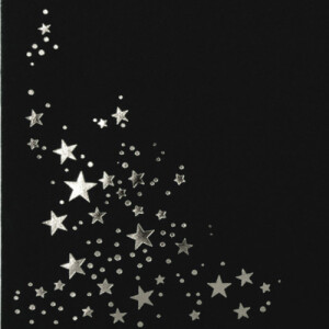 100x Weihnachts-Briefumschläge - DIN C5 - mit Silber-Metallic geprägtem Sternenregen, festlich matter Umschlag in Schwarz - Nassklebung, 110 g/m² - 154 x 220 mm - Marke: GUSTAV NEUSER