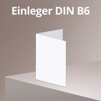 Einleger - DIN B6 - wei&szlig;, creme, transparent -...