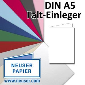 Faltbares Einlege-Papier f&uuml;r DIN A5 Doppelkarten...