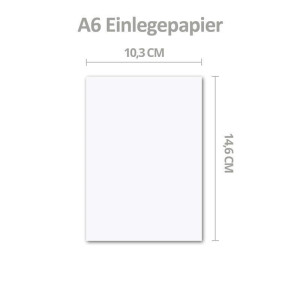 500x ungefalztes einfaches Einlege-Papier für DIN A6 Karten - transparent-weiß - 103 x 146 mm - ideal zum Bedrucken mit Tinte und Laser - hochwertig mattes Papier von GUSTAV NEUSER