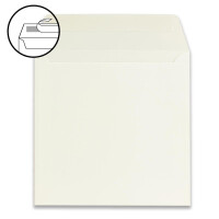 25 Umschläge Quadratisch -Farbe: Creme - Format: 16,5 x