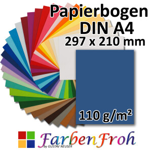 DIN A4 Papierbogen - 29,7 x 21,0 cm - 110 g/m&sup2; -...