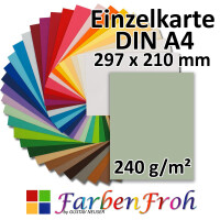 DIN A4 Einzelkarte - 29,7 x 21,0 cm - 240 g/m&sup2; -...