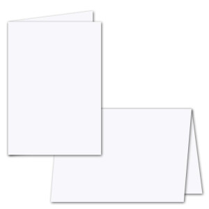 250x faltbares Einlege-Papier für A6 Faltkarten - hochweiß - 143 x 200 mm (100 x 143 mm gefaltet) -  hochwertig mattes Papier von GUSTAV NEUSER