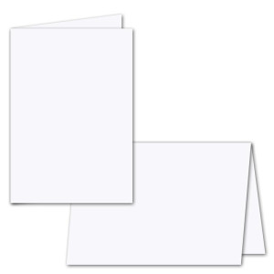 500x faltbares Einlege-Papier für A6 Faltkarten - hochweiß - 143 x 200 mm (100 x 143 mm gefaltet) -  hochwertig mattes Papier von GUSTAV NEUSER