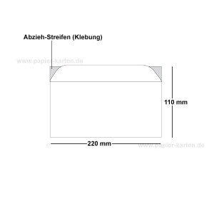 50x Design-Briefumschläge in Natur-Holz-Optik DIN lang, 11 x 22 cm, Farbe: braun Haftklebung mit Abziehstreifen 3 Jahre Garantie auf Klebung