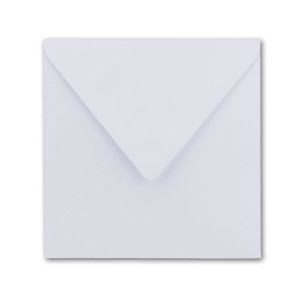 75x Quadratische Briefumschläge in Hochweiß (Weiß) - 15,5 x 15,5 cm - ohne Fenster, mit Nassklebung - 100 g/m² - Für Einladungskarten zu Hochzeit, Geburtstag und mehr - Serie FarbenFroh