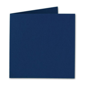 Quadratische Falt-Karten 15 x 15 cm - Nachtblau - 75 Stück - formstabil - für Drucker geeignet - für Grußkarten, Einladungen & mehr