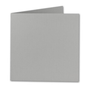 Quadratische Falt-Karten 15 x 15 cm - Hellgrau - 75 Stück - formstabil - für Drucker geeignet - für Grußkarten, Einladungen & mehr