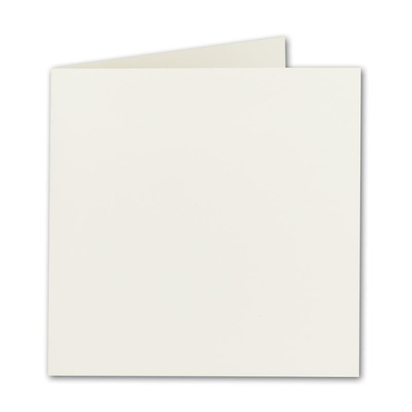 Quadratische Falt-Karten 15 x 15 cm - Naturweiss - 200 Stück - formstabil - für Drucker geeignet - für Grußkarten, Einladungen & mehr