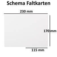 25x Kartenpaket DIN B6 Faltkarten Hochweiß/Kristallwei