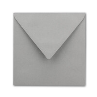 75x Quadratisches Falt-Karten-Set - 15 x 15 cm - mit Brief-Umschlägen - Hellgrau - Nassklebung - für Grußkarten, Einladungen & mehr