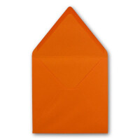 100x Quadratisches Falt-Karten Set - 15 x 15 cm - mit Brief-Umschlägen & Einlegeblättern - Orange - FarbenFroh by GUSTAV NEUSER