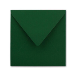 25x Quadratisches Falt-Karten Set - 15 x 15 cm - mit Brief-Umschlägen & Einlegeblättern - Dunkelgrün - FarbenFroh by GUSTAV NEUSER