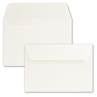 200x Briefumschläge 12 x 18 cm - ca DIN B6 mit Haftklebung, creme, stabile 90 g/m², Umschläge für Grußkarten und Einladungen