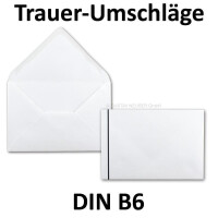 Wei&szlig;e Trauerumschl&auml;ge mit schwarzem...