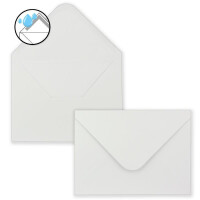 40x Faltkarten-Set inklusive Briefumschläge größer als DIN B6 - Übergröße - Blanko Einladungs-Karten in Weiß - Klappkarten mit Umschlägen
