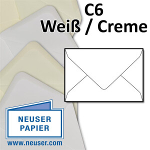 DIN C6 Briefumschlag - 16,2 x 11,4 cm - verschiedene...