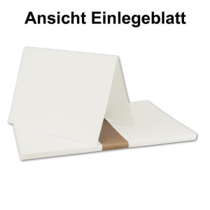 25x DIN A6 Faltkartenset mit Leinenprägung, cremefarben - 10,4 x 14,8 cm - mit Briefumschlägen & Einlegeblätter - Einladungskarten Bastelset hochwertiger Box - von GUSTAV NEUSER