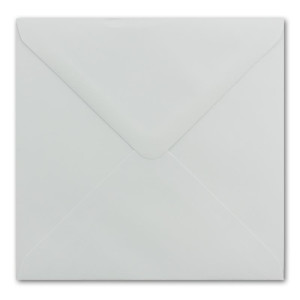 75 x Briefumschlag Quadratisch 15 x 15 cm in Weiß - 100g/m²- Nassklebung mit spitzer Verschlussklappe - Für ganz besondere Anlässe