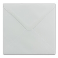100 x Briefumschlag Quadratisch 15 x 15 cm in Weiß - 100g/m²- Nassklebung mit spitzer Verschlussklappe - Für ganz besondere Anlässe
