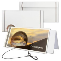 10x Trauerkarte mit Umschlag Set Danksagung - weltlich - DIN