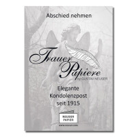 10x Trauerkarte mit Umschlag Set Danksagung - weltlich - DIN