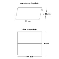 50x Tischkarten Platzkarten Namens-Kärtchen naturweiss 