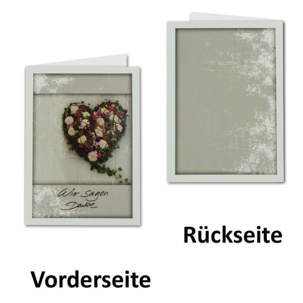 Trauer-Danksagungskarten Mit Umschlägen – 10er Set DIN A6 Mit Lilien-Motiv