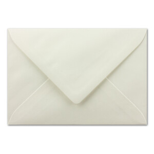 50 Briefumschläge Natur-Weiß - DIN C6 - gefüttert mit weißem Seidenpapier - 90 g/m² - 11,4 x 16,2 cm - Nassklebung - NEUSER PAPIER