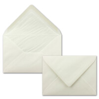 100 Briefumschläge Natur-Weiß - DIN C6 - gefüttert mit weißem Seidenpapier - 90 g/m² - 11,4 x 16,2 cm - Nassklebung - NEUSER PAPIER