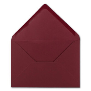 50x Brief-Umschläge in Weihnachts-Rot - 80 g/m² - Kuverts in DIN B6 Format 12,5 x 17,6 cm - Nassklebung ohne Fenster