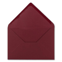 200x Brief-Umschläge in Weihnachts-Rot - 80 g/m² - Kuverts in DIN B6 Format 12,5 x 17,6 cm - Nassklebung ohne Fenster