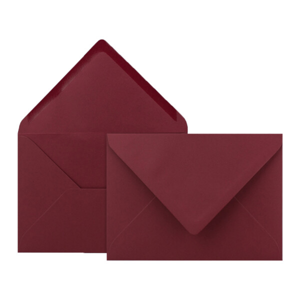 400x Brief-Umschläge in Weihnachts-Rot - 80 g/m² - Kuverts in DIN B6 Format 12,5 x 17,6 cm - Nassklebung ohne Fenster