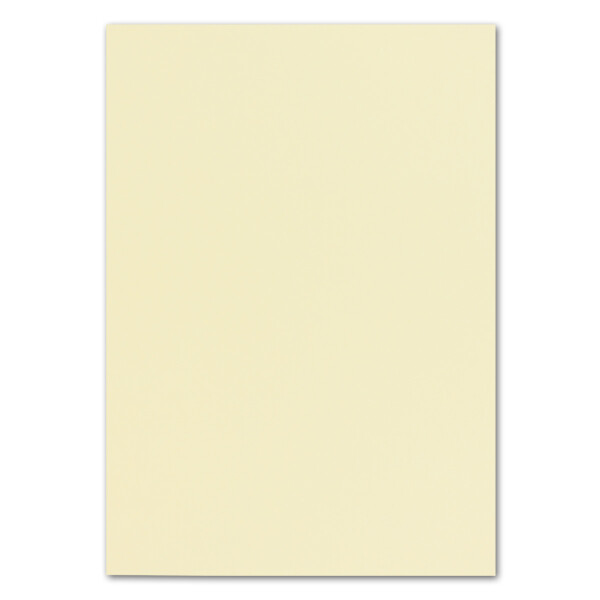 50 DIN A4 Papier-bögen Planobogen - Vanille (Creme) - 240 g/m² - 21 x 29,7 cm - Bastelbogen Ton-Papier Fotokarton Bastel-Papier Ton-Karton - FarbenFroh