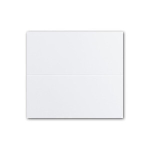 500x Tischkarten in Hochweiß (Weiß) - 4,5 x 10 cm - blanko - Doppel-Karten - als Platzkarten und Namenskarten für Hochzeit und Feste