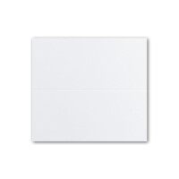 500x Tischkarten in Hochweiß (Weiß) - 4,5 x 10 cm - blanko - Doppel-Karten - als Platzkarten und Namenskarten für Hochzeit und Feste