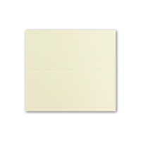 300x Tischkarten in  Vanille - 4,5 x 10 cm - 240 g/m² - blanko Doppel-karten mit stabilem Stand - ideal als Platzkärtchen und Namenskärtchen