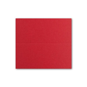 300x Tischkarten in Rosenrot (Rot) - 4,5 x 10 cm - blanko - Doppel-Karten - als Platzkarten und Namenskarten für Hochzeit und Feste