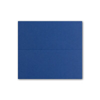 200x Tischkarten in Nachtblau (Blau) - 4,5 x 10 cm - blanko - Doppel-Karten - als Platzkarten und Namenskarten für Hochzeit und Feste