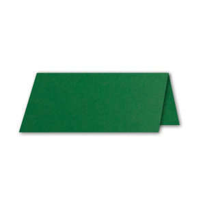 75x Tischkarten in Dunkelgrün (Grün) - 4,5 x 10 cm - blanko - Doppel-Karten - als Platzkarten und Namenskarten für Hochzeit und Feste