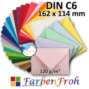 Farbmix aus DIN C6 Briefumschl&auml;gen - spitze...