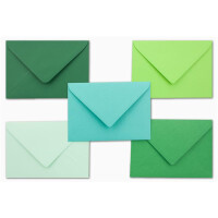 20x Umschlagpaket - DIN C6 - ca. 11,4 x 16,2 cm - die Grünen - 5 Farben je 4 Umschläge - 120 g/m² - Serie Farbenfroh